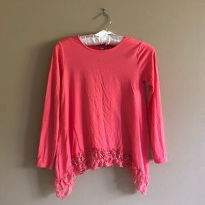 A flow by coral long sleeve tee